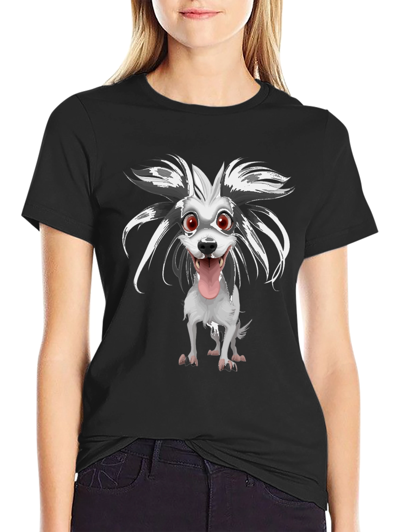 Cartoon Dog Graphic T-Shirt