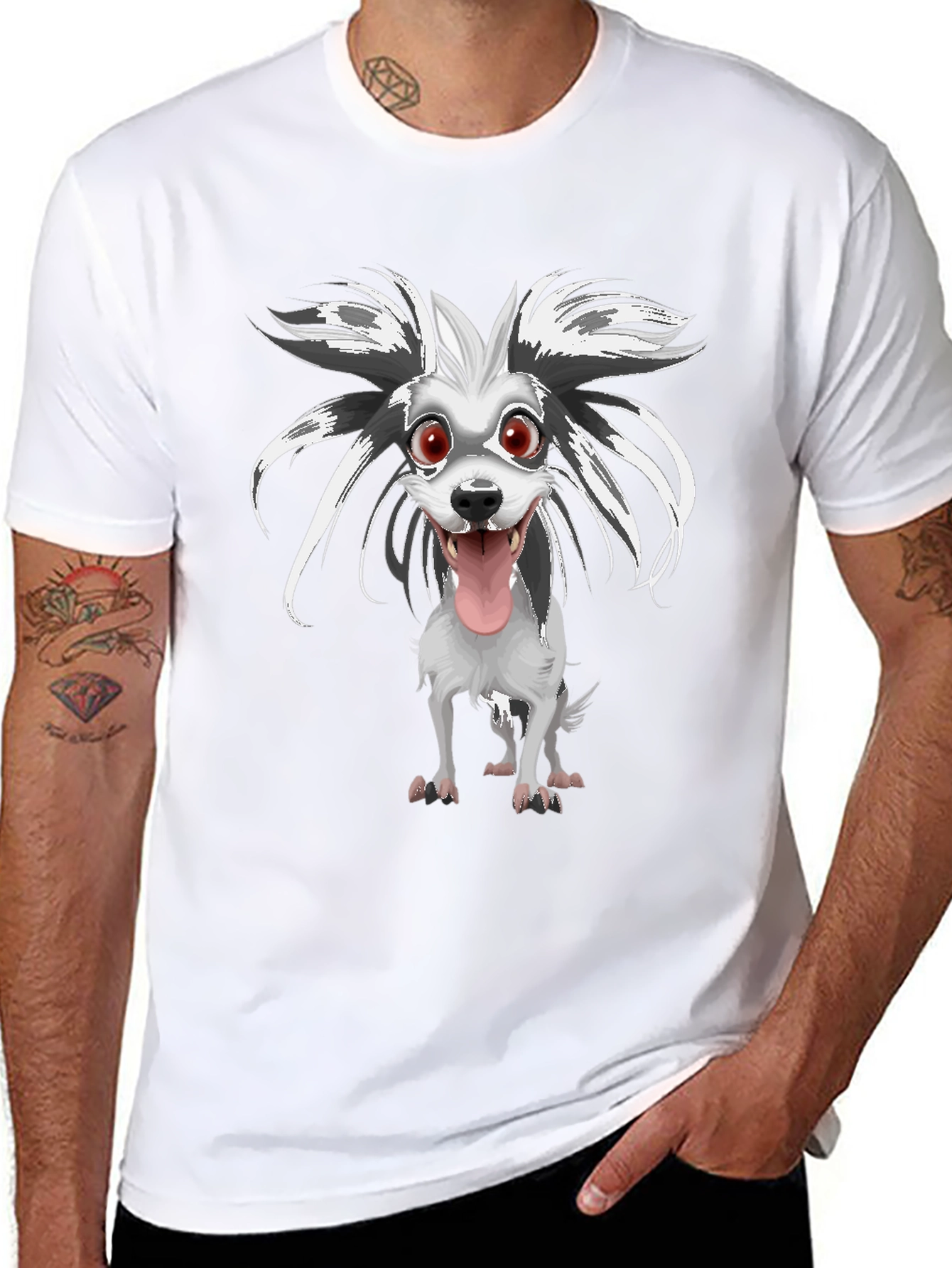Cartoon Dog Graphic T-Shirt