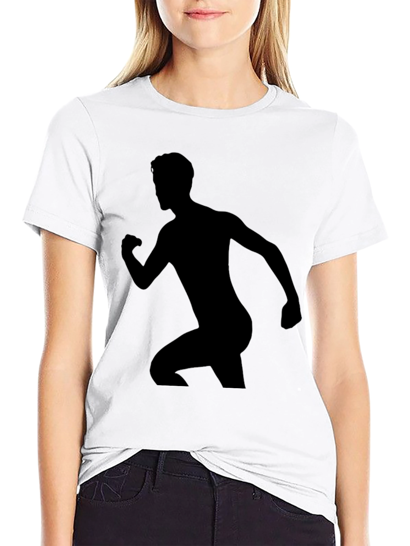 Silhouette Runner Graphic Black T-Shirt