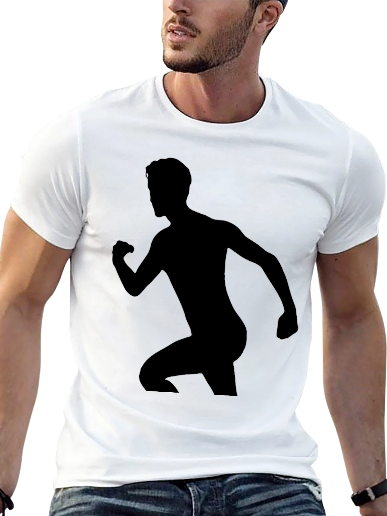 Silhouette Runner Graphic Black T-Shirt