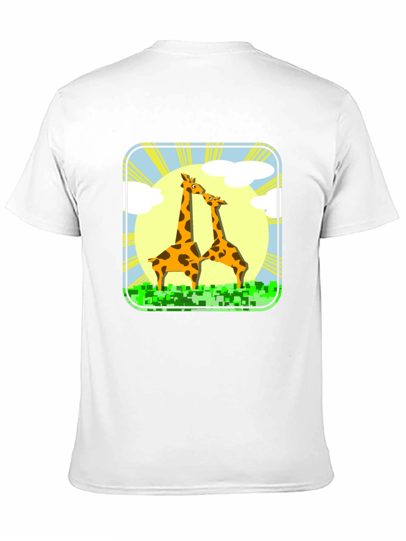 Giraffe Graphic Tee - Black Cotton T-Shirt