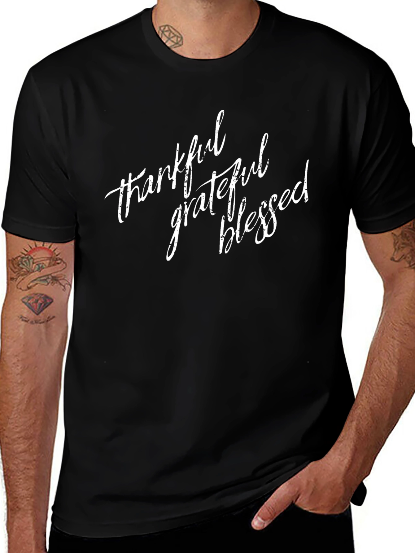 Thankful Grateful Blessed Graphic Tee