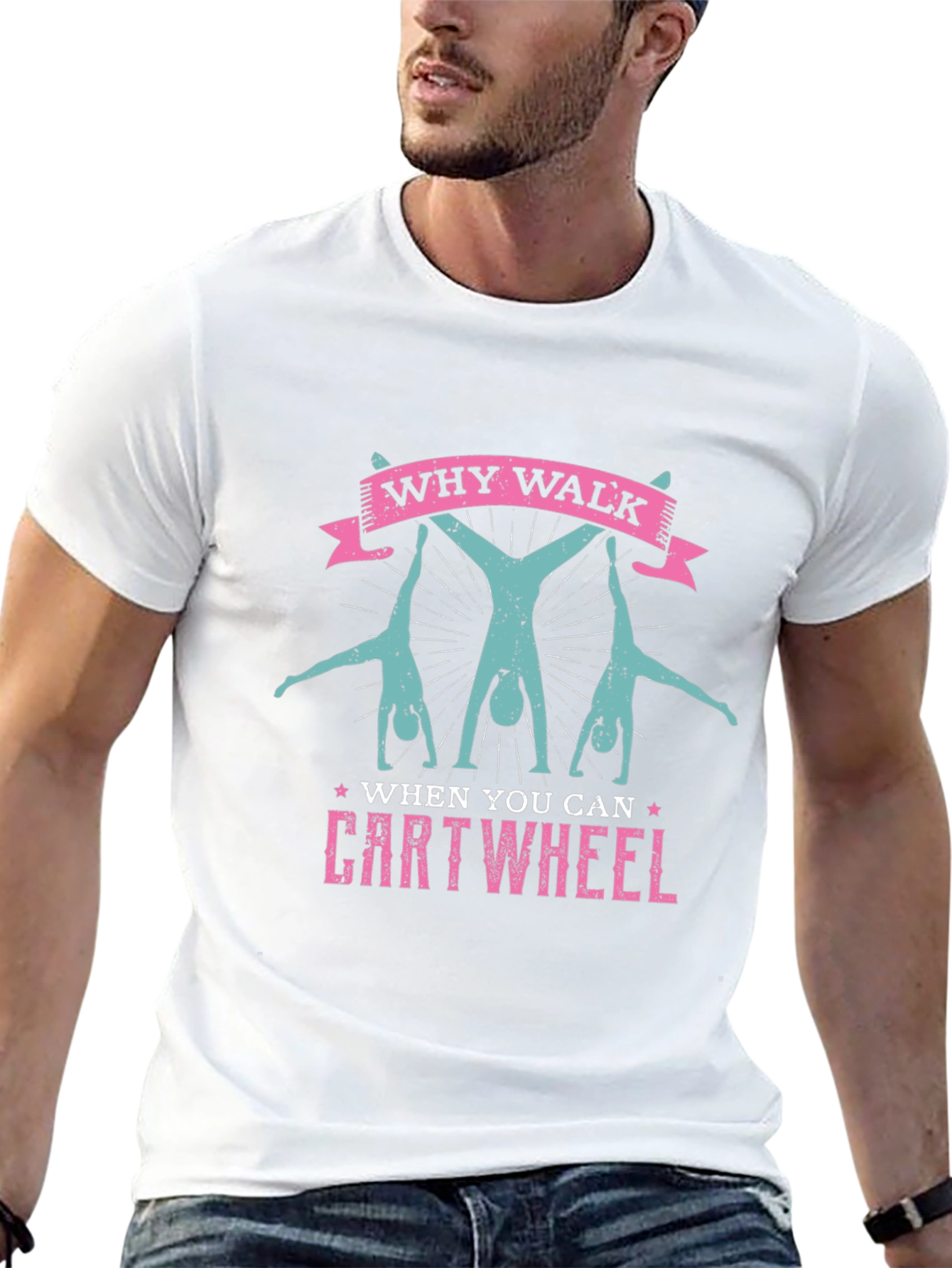 Why Walk? Cartwheel Graphic Tee