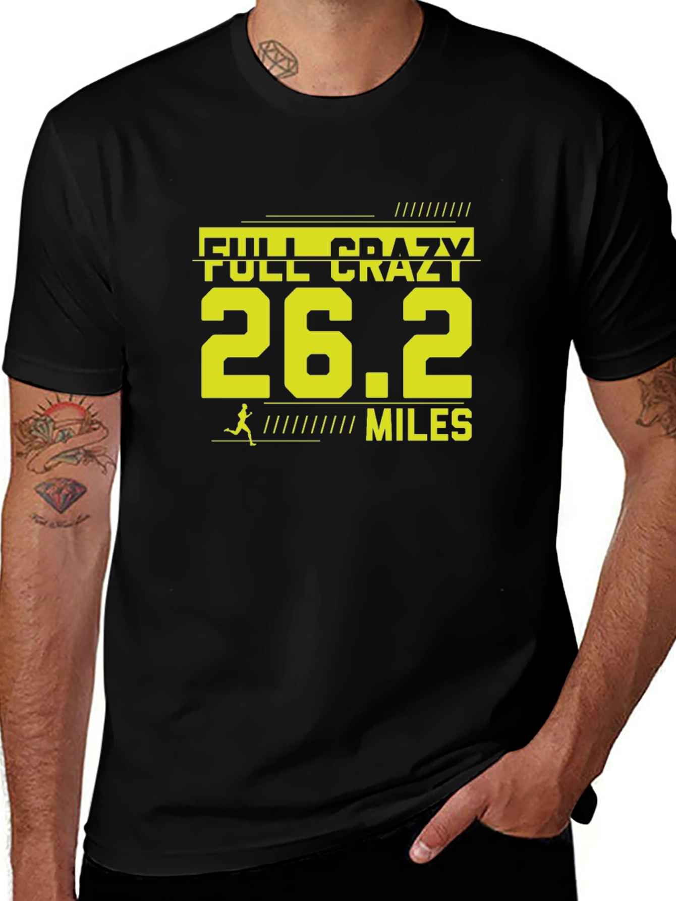 Full Crazy 26.2 Miles Marathon Runner T-Shirt