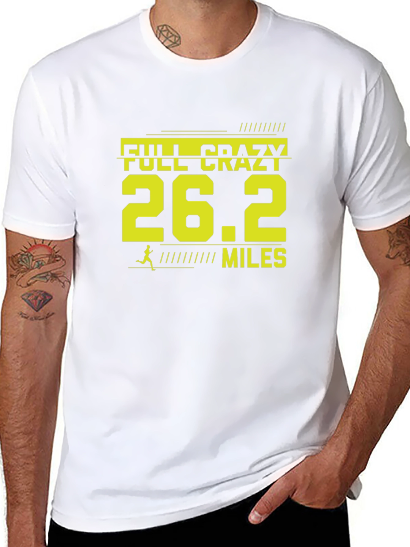 Full Crazy 26.2 Miles Marathon Runner T-Shirt