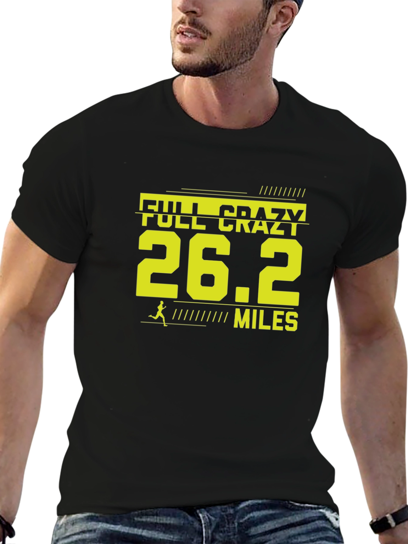 Full Crazy 26.2 Miles Marathon Runner T-Shirt