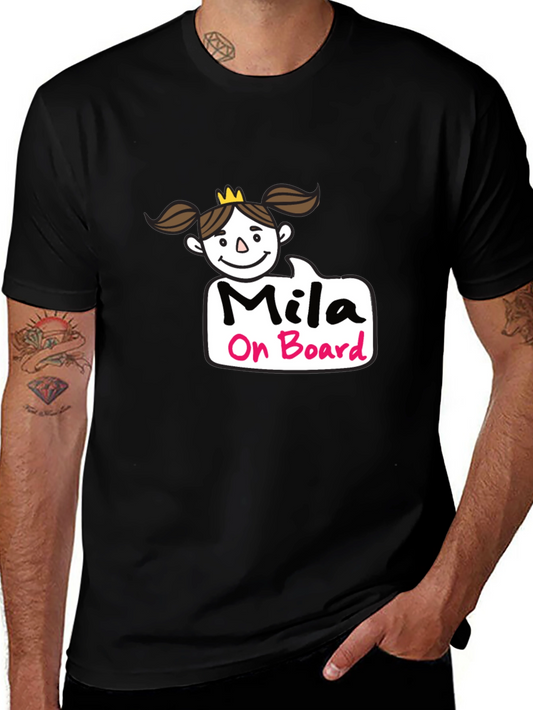 Mila On Board Graphic Tee - Cute Baby Girl T-Shirt