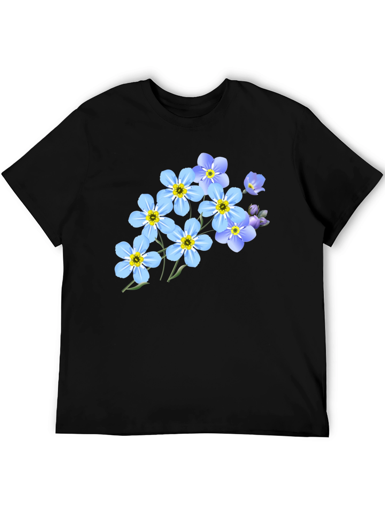 Floral Graphic Black T-Shirt