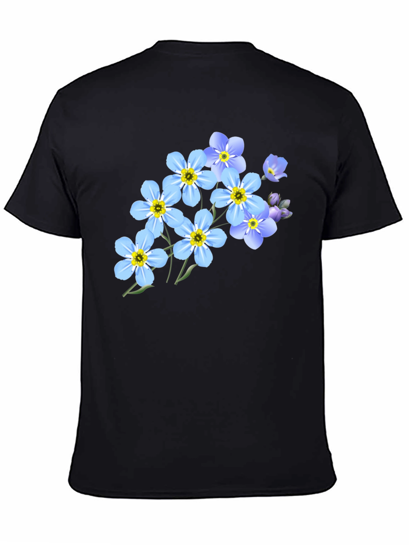Floral Graphic Black T-Shirt