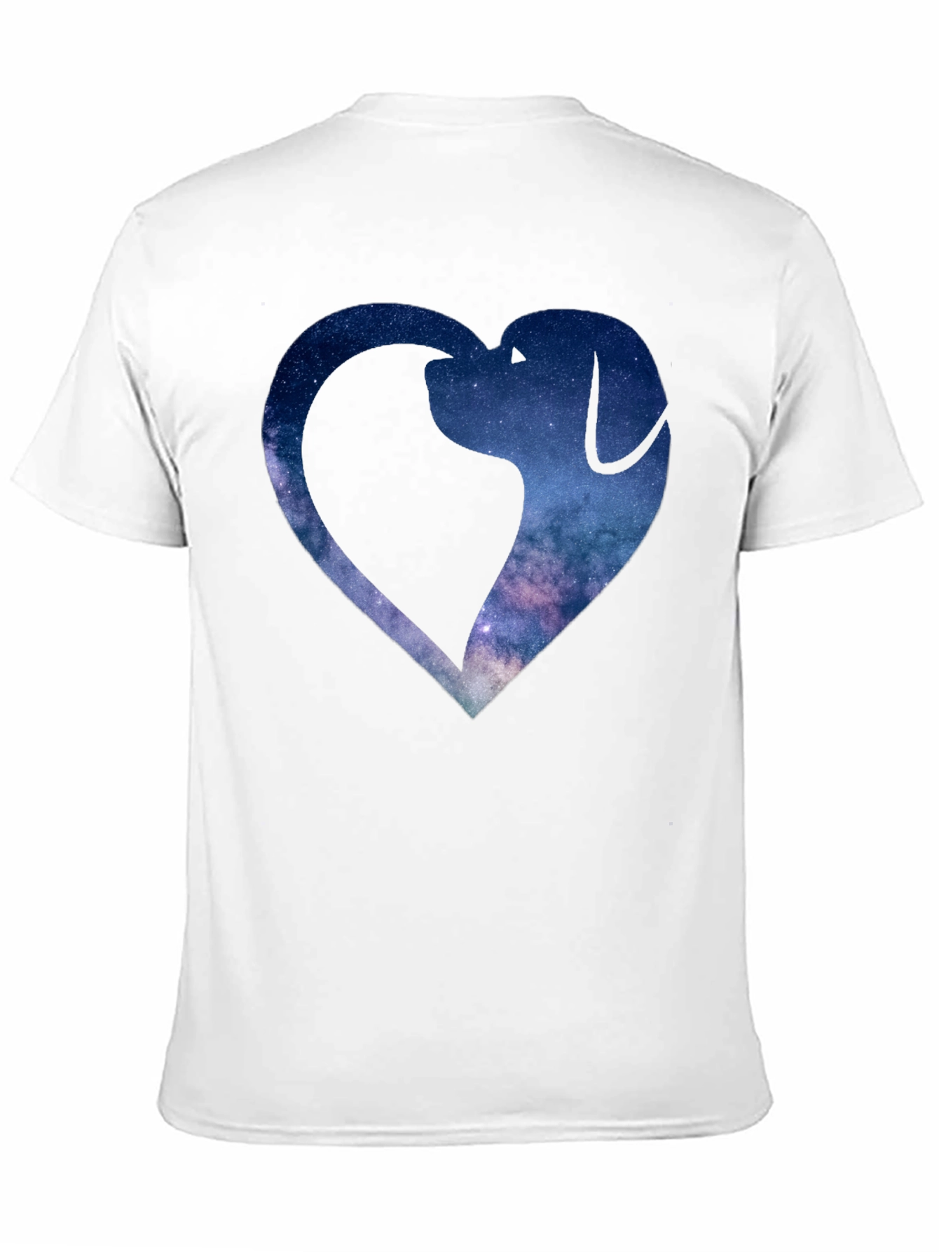 Galaxy Dog Heart Graphic Tee - Black