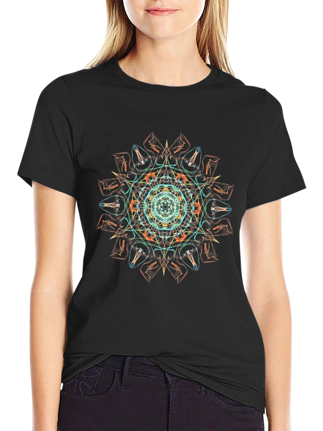 Mandala Graphic Black T-Shirt