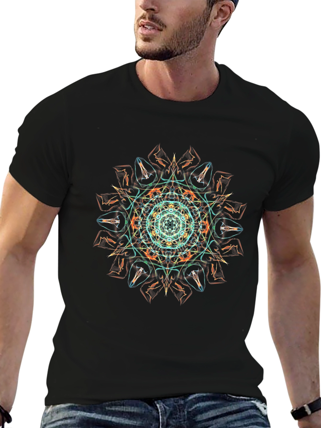 Mandala Graphic Black T-Shirt