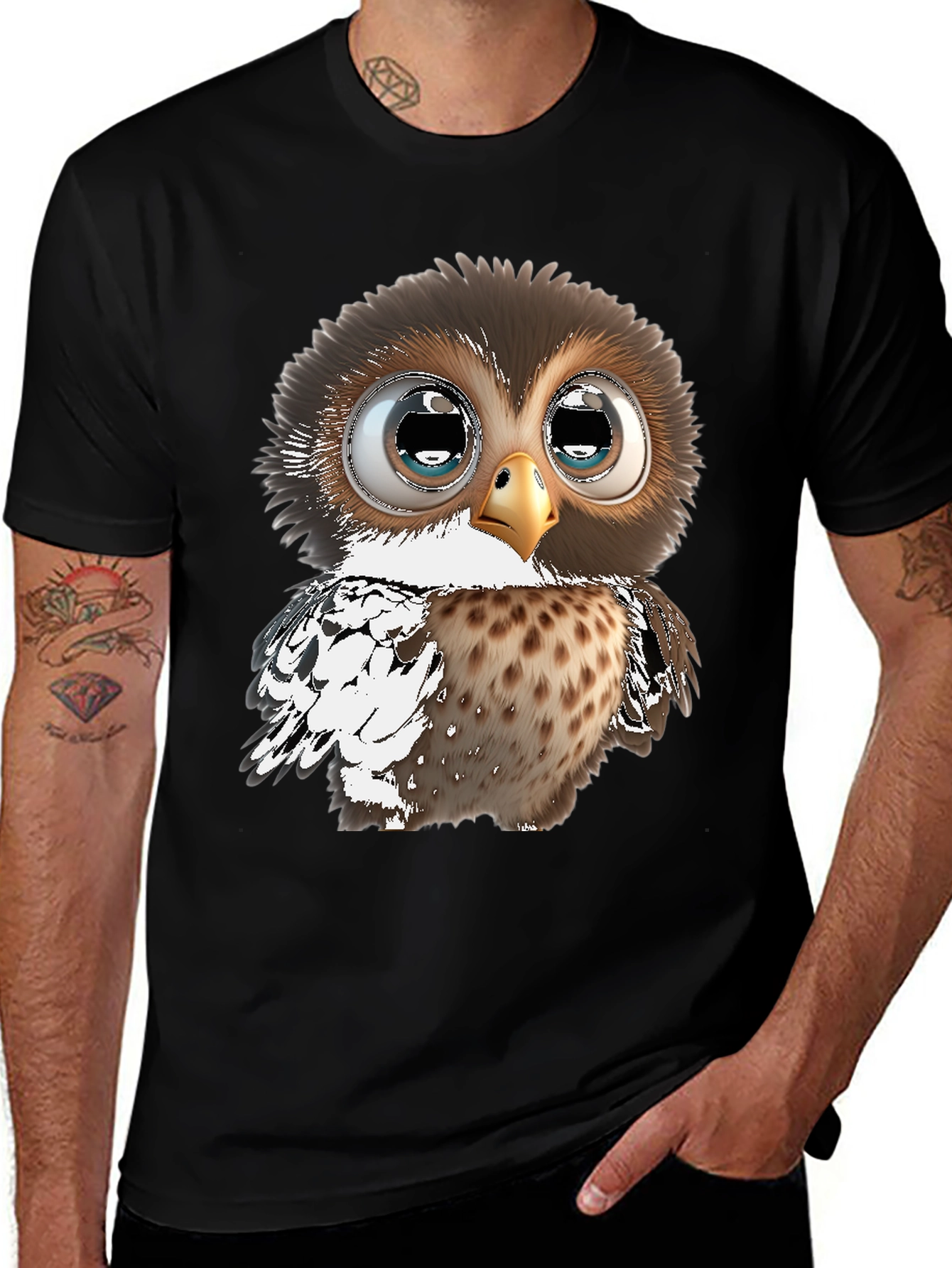 Owl Graphic Print T-Shirt