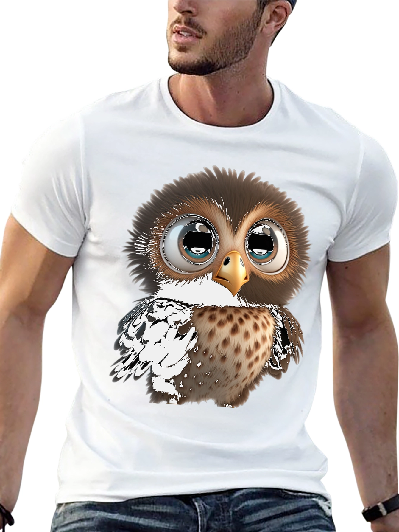 Owl Graphic Print T-Shirt
