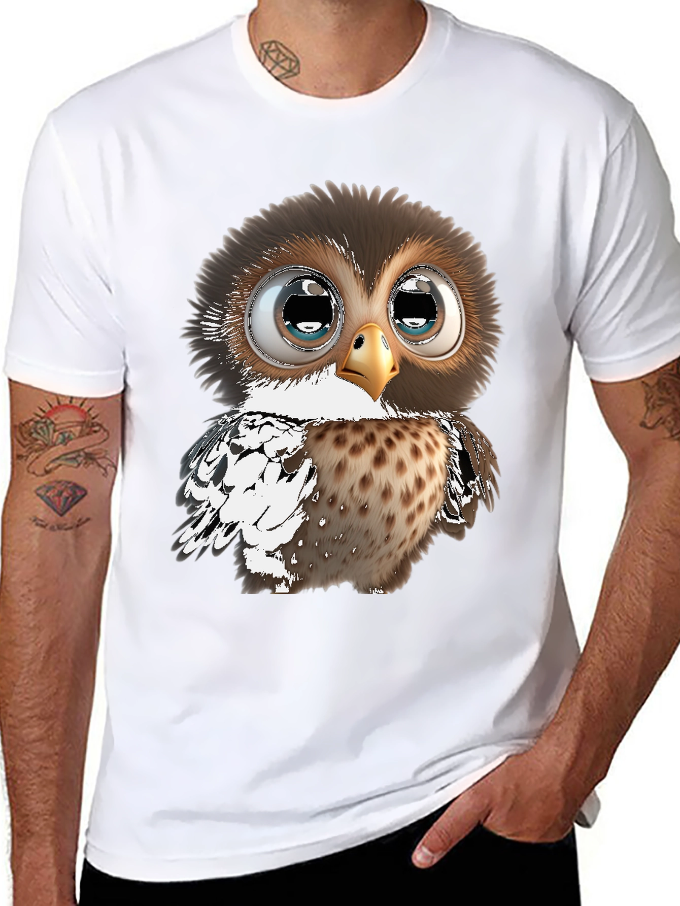 Owl Graphic Print T-Shirt