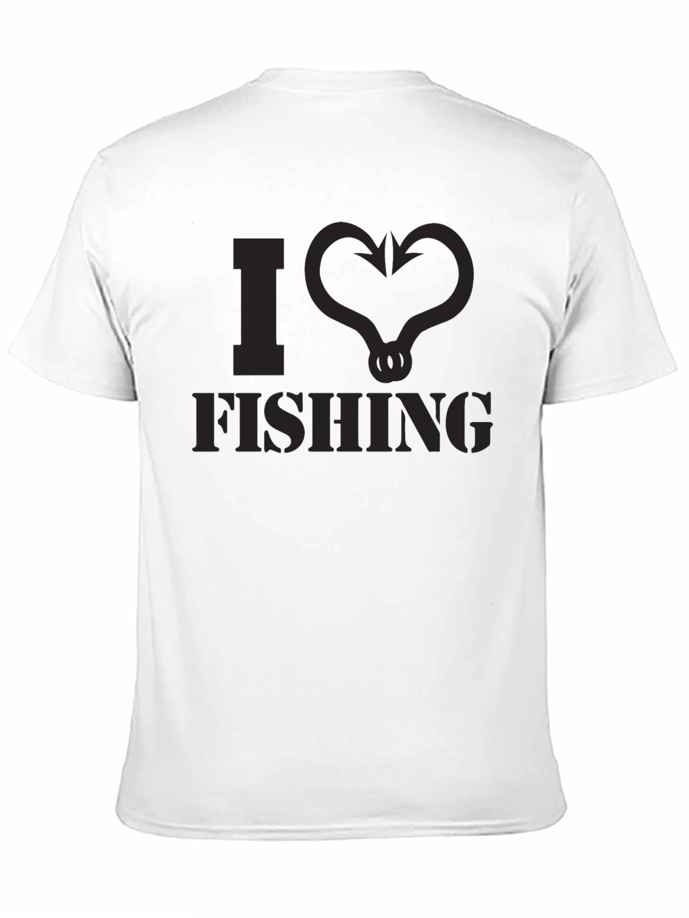 I Love Fishing T-Shirt - Mens Black Tee