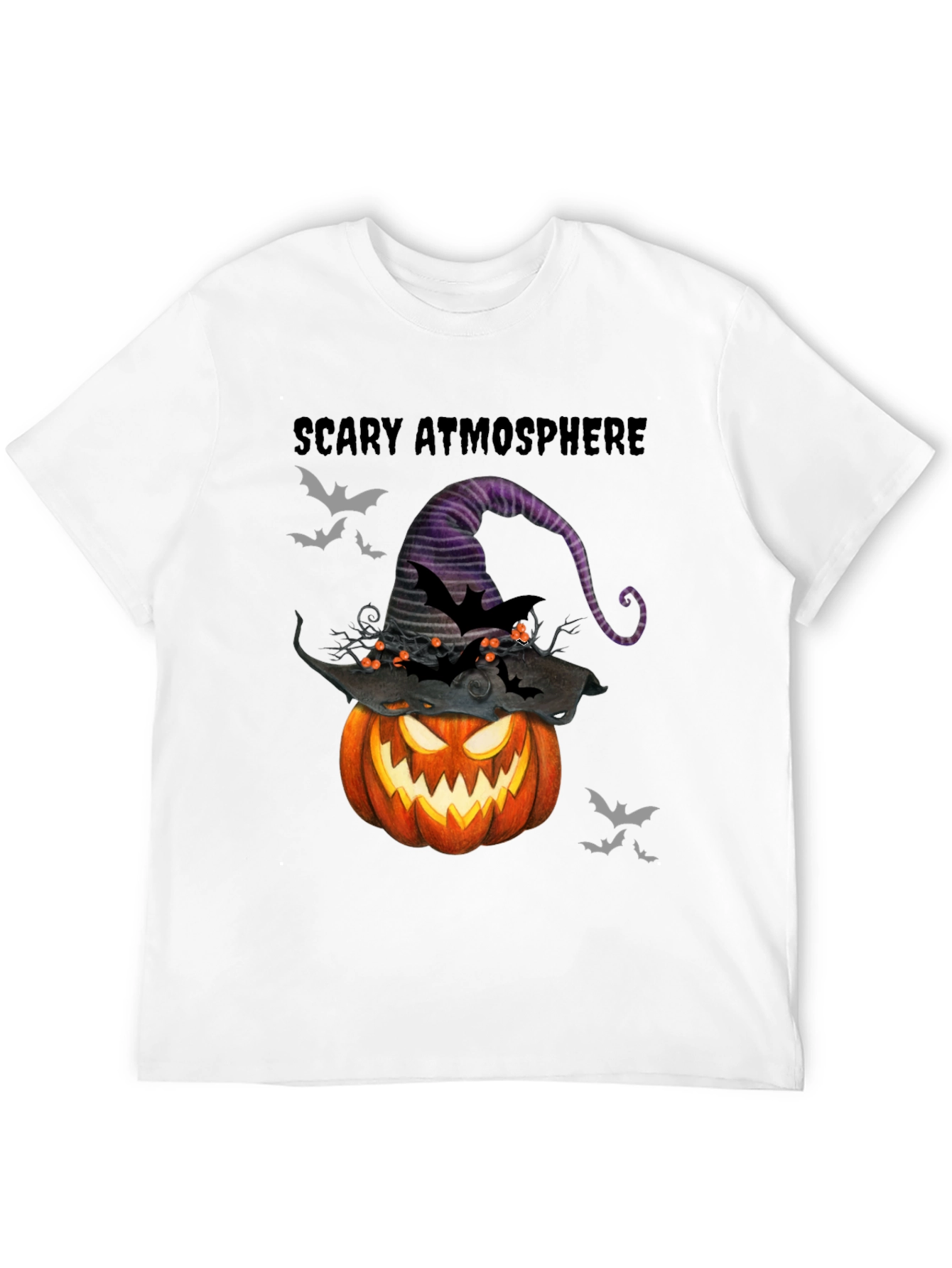 Scary Atmosphere Halloween Pumpkin T-Shirt