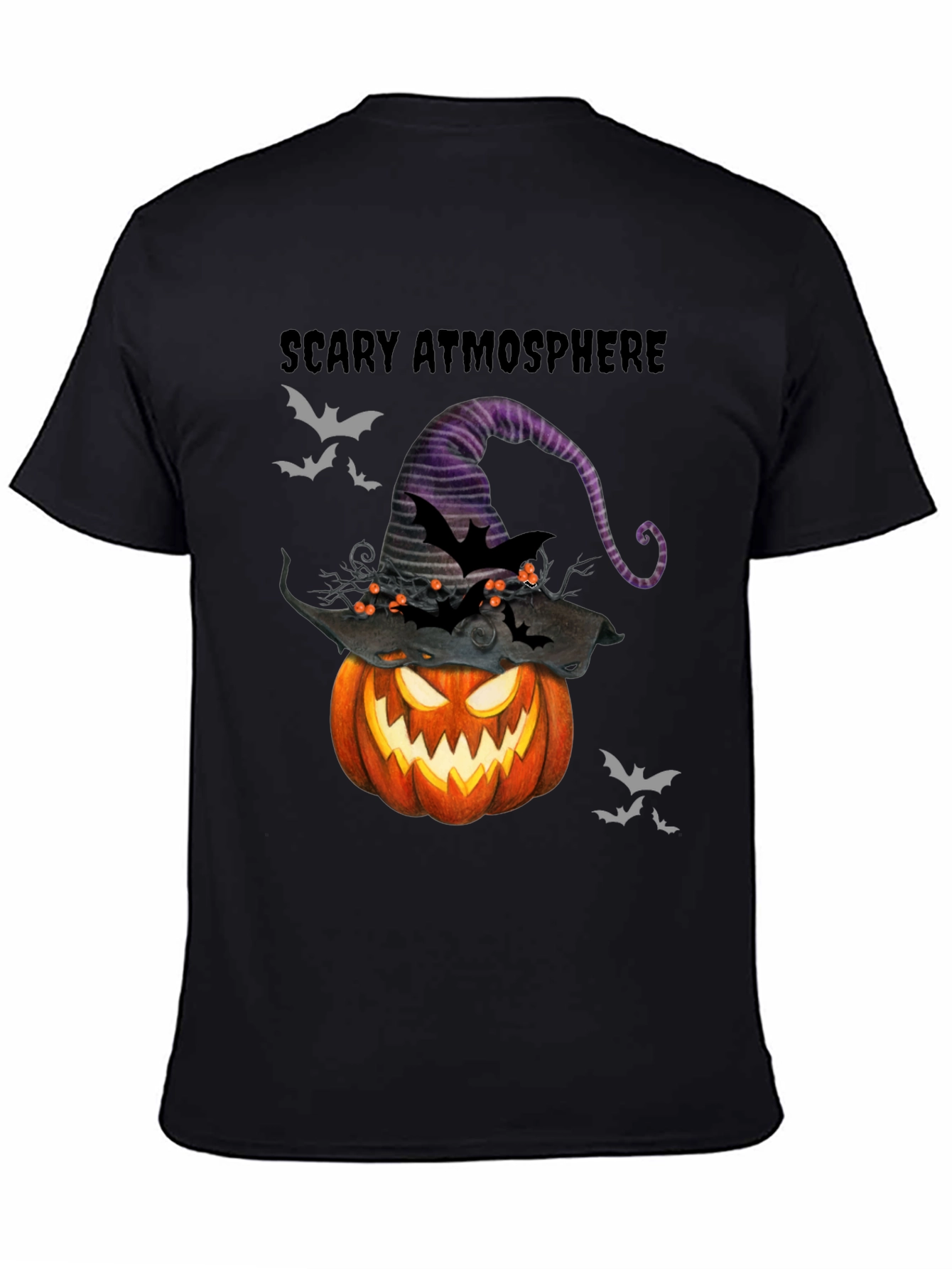 Scary Atmosphere Halloween Pumpkin T-Shirt