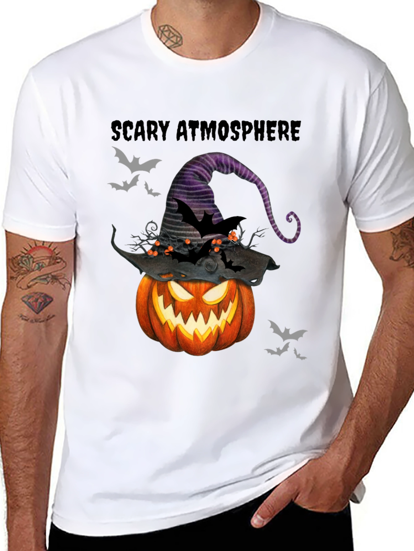 Scary Atmosphere Halloween Pumpkin T-Shirt