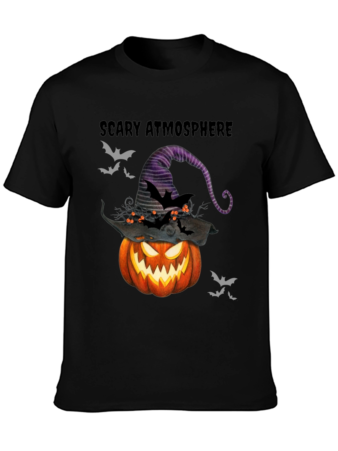 Scary Atmosphere Halloween Pumpkin T-Shirt