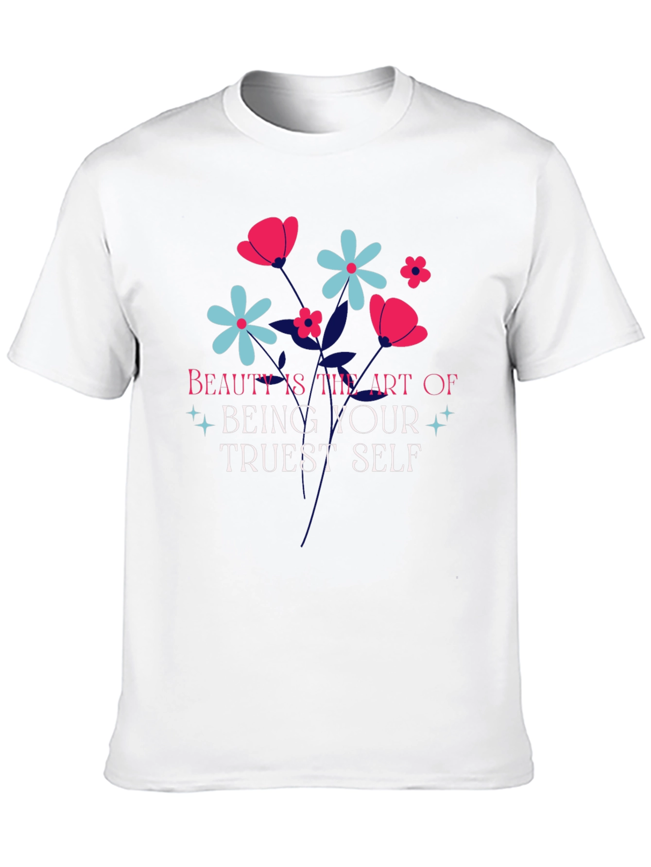 Beauty is Art T-Shirt - Floral Design