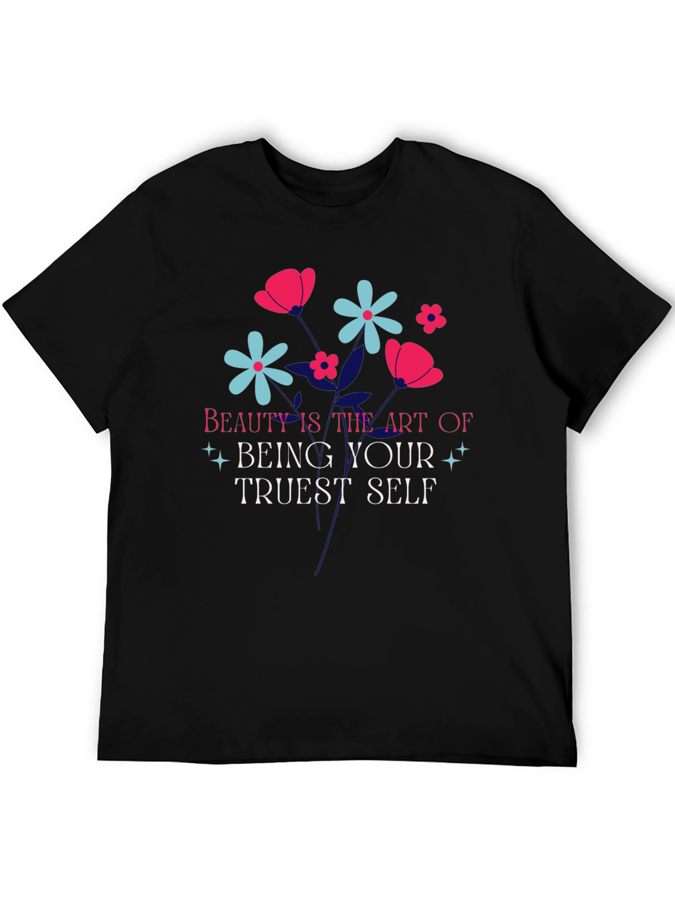 Beauty is Art T-Shirt - Floral Design