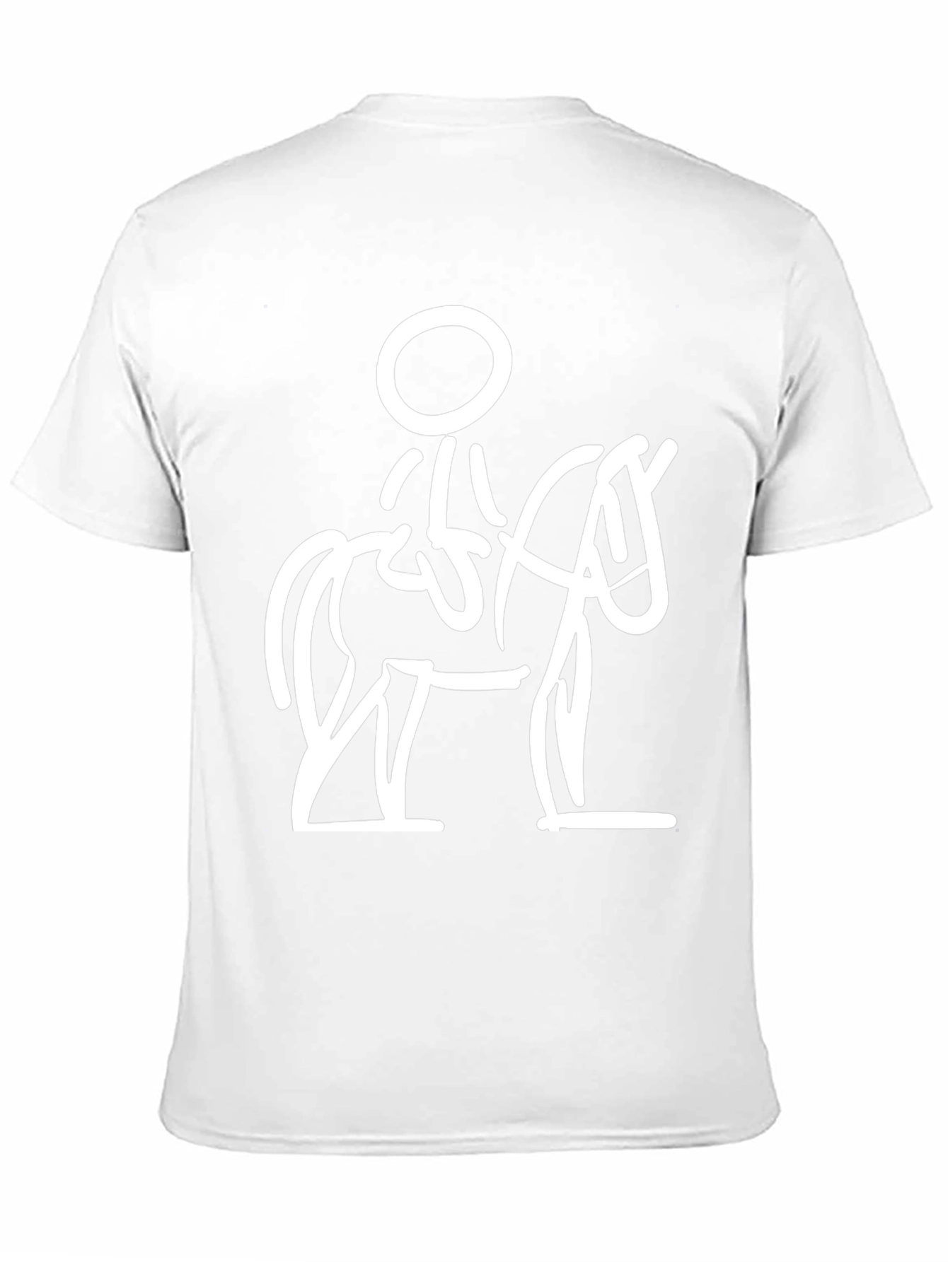 Stick Figure Horse Rider Black T-Shirt
