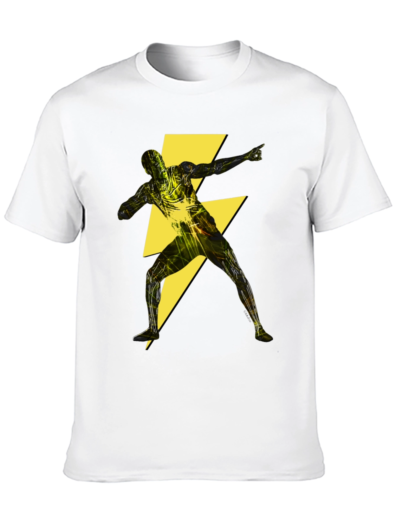 Lightning Bolt Power T-Shirt - Black Graphic Tee