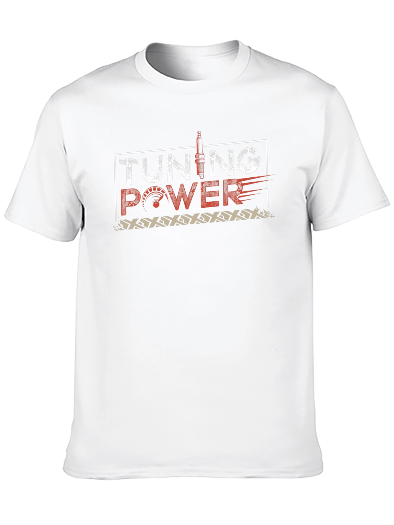 Tuning Power Graphic Print Black T-Shirt