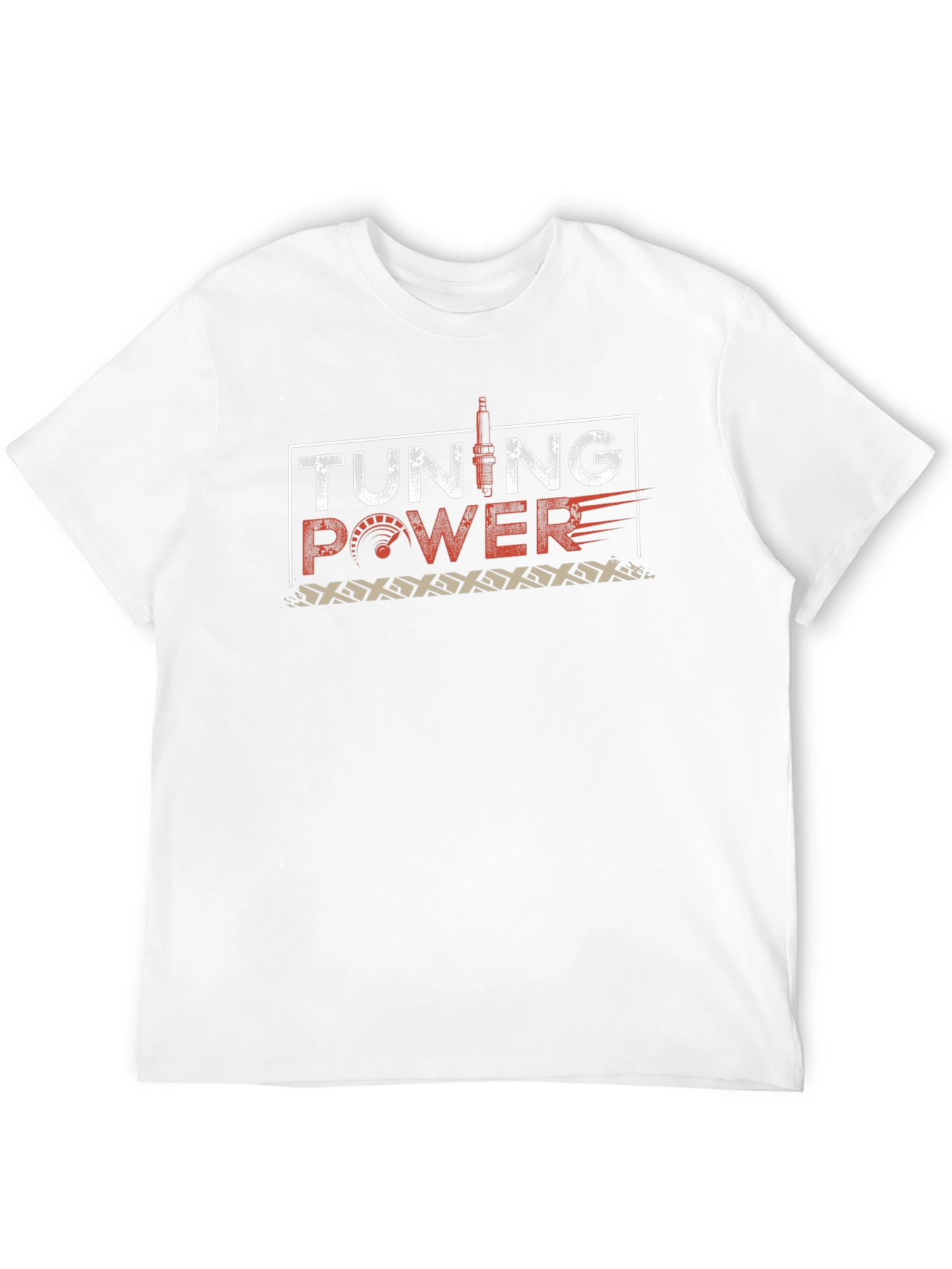 Tuning Power Graphic Print Black T-Shirt