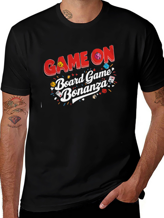 Game On Board Game Bonanza Black T-Shirt