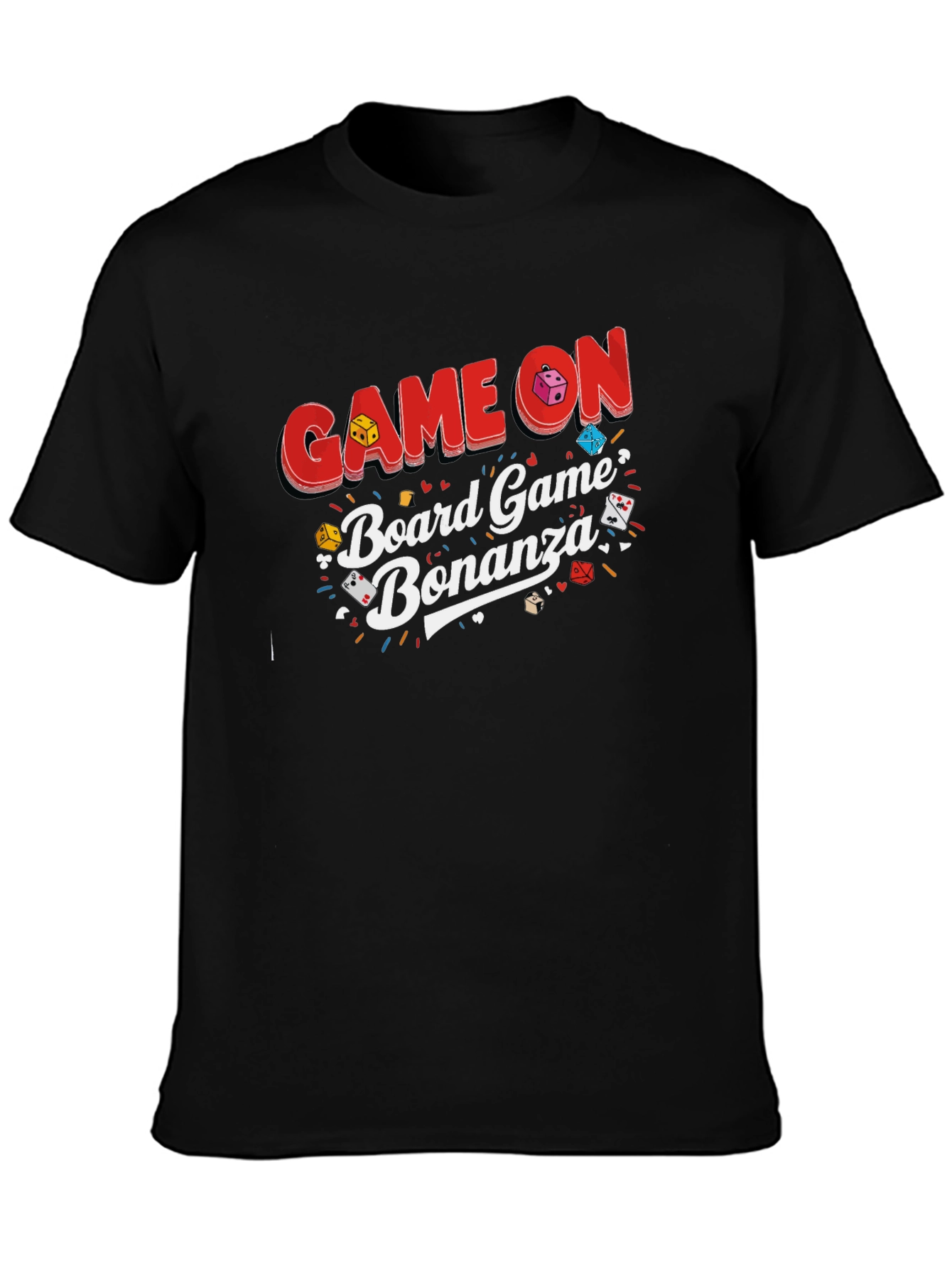 Game On Board Game Bonanza Black T-Shirt