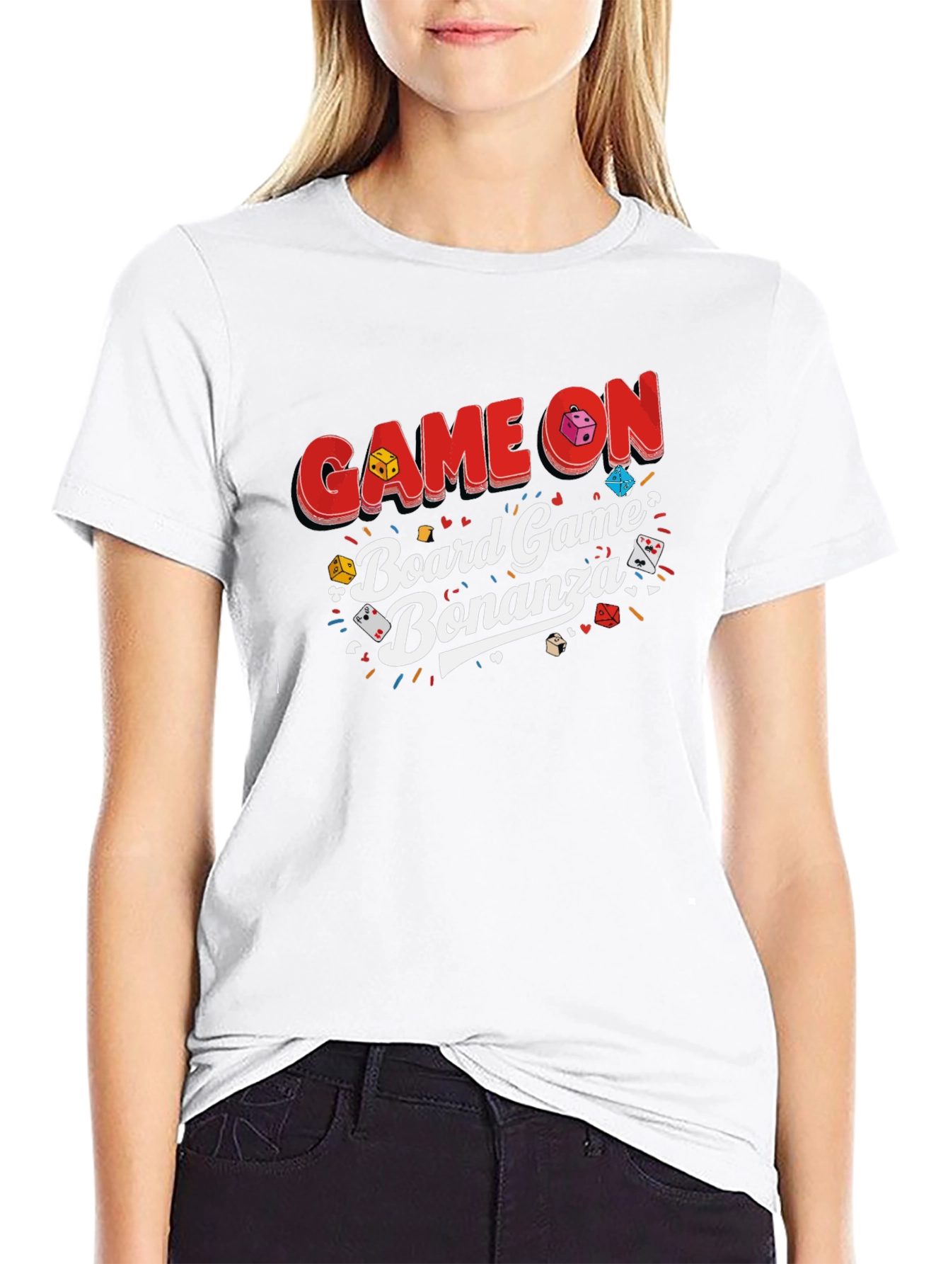 Game On Board Game Bonanza Black T-Shirt