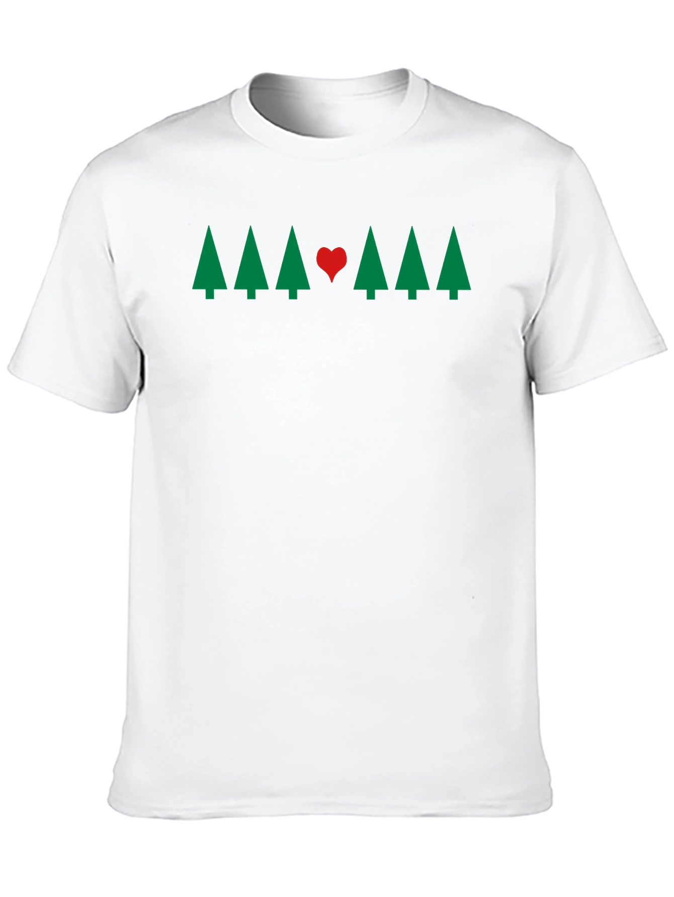 Holiday Tree & Heart Graphic Tee - Christmas Love
