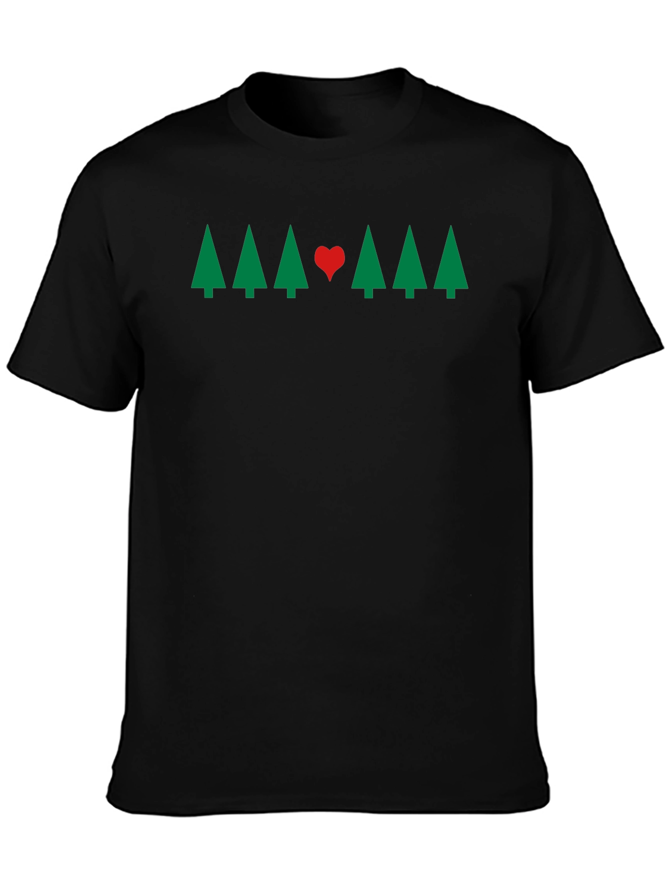 Holiday Tree & Heart Graphic Tee - Christmas Love