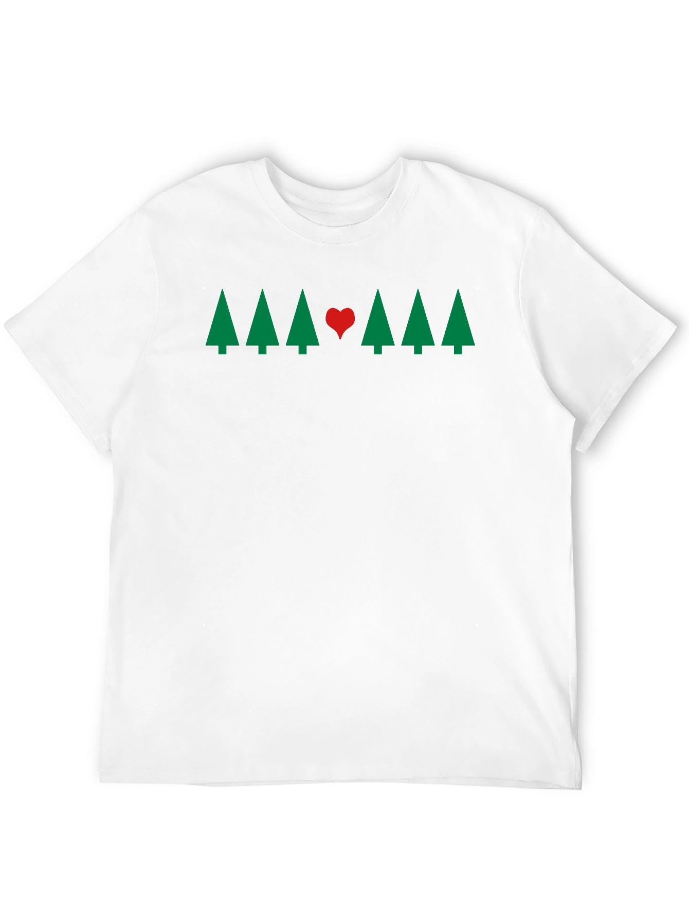 Holiday Tree & Heart Graphic Tee - Christmas Love