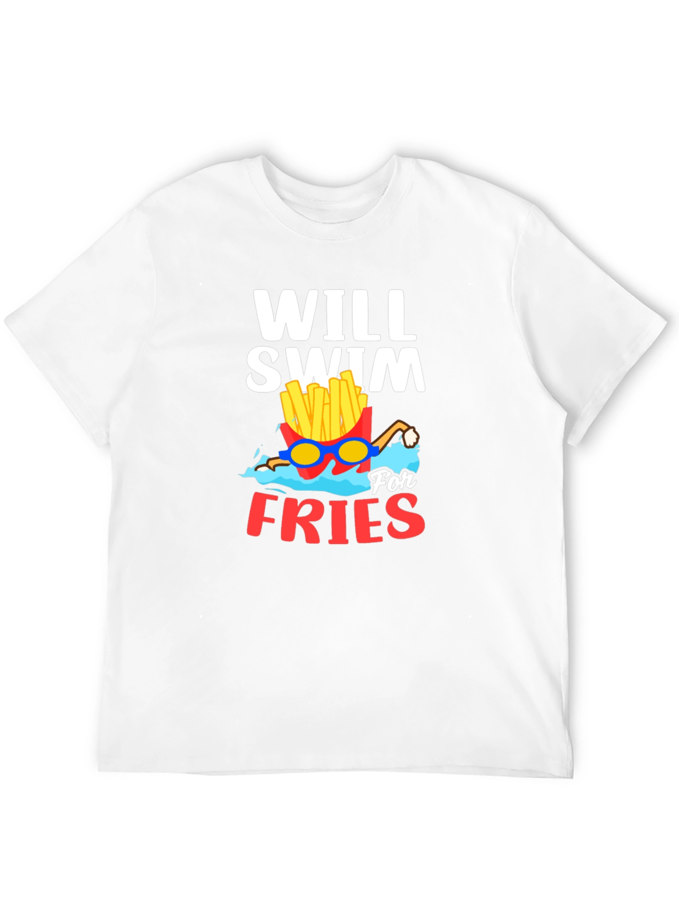 Will Swim For Fries Graphic T-Shirt