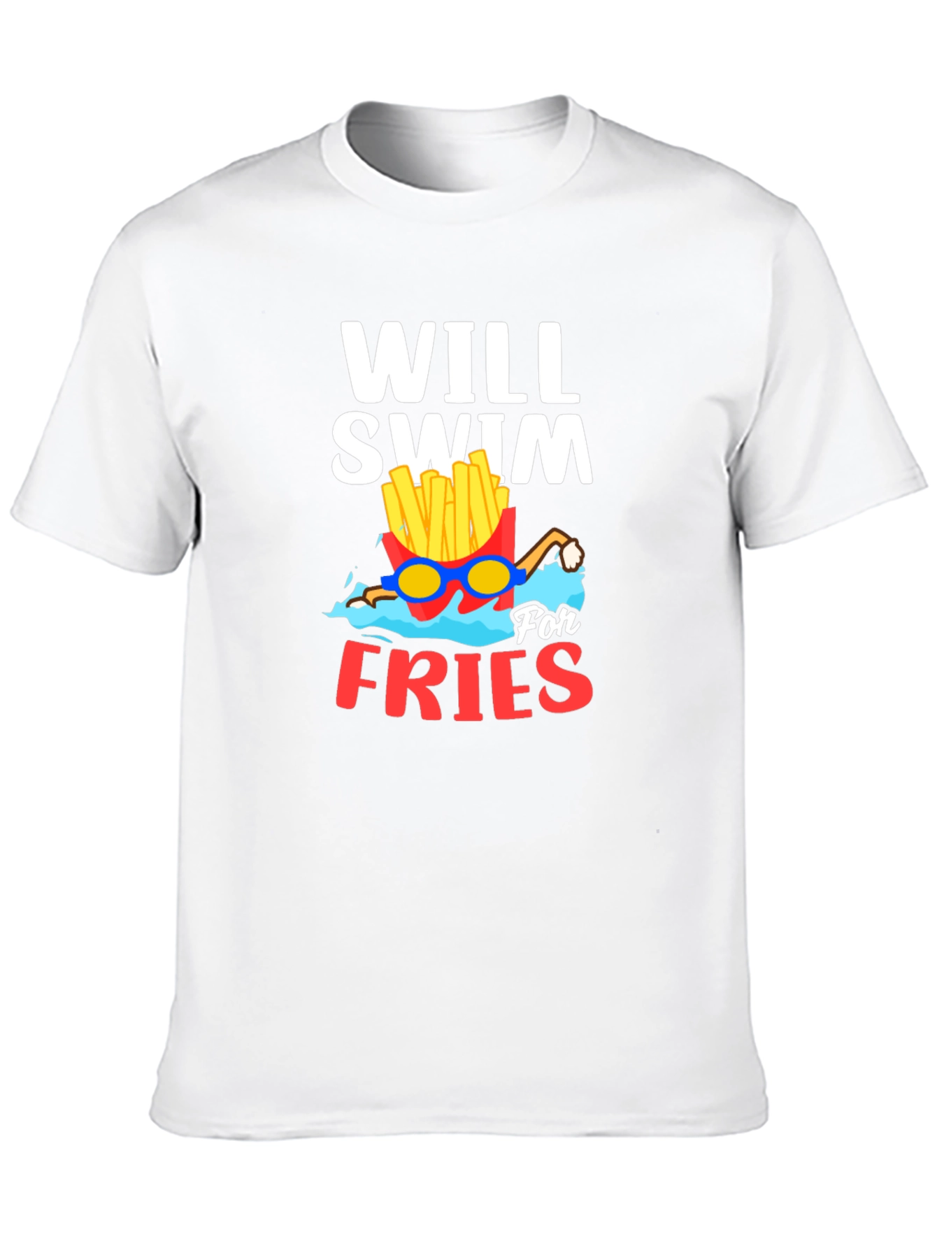 Will Swim For Fries Graphic T-Shirt