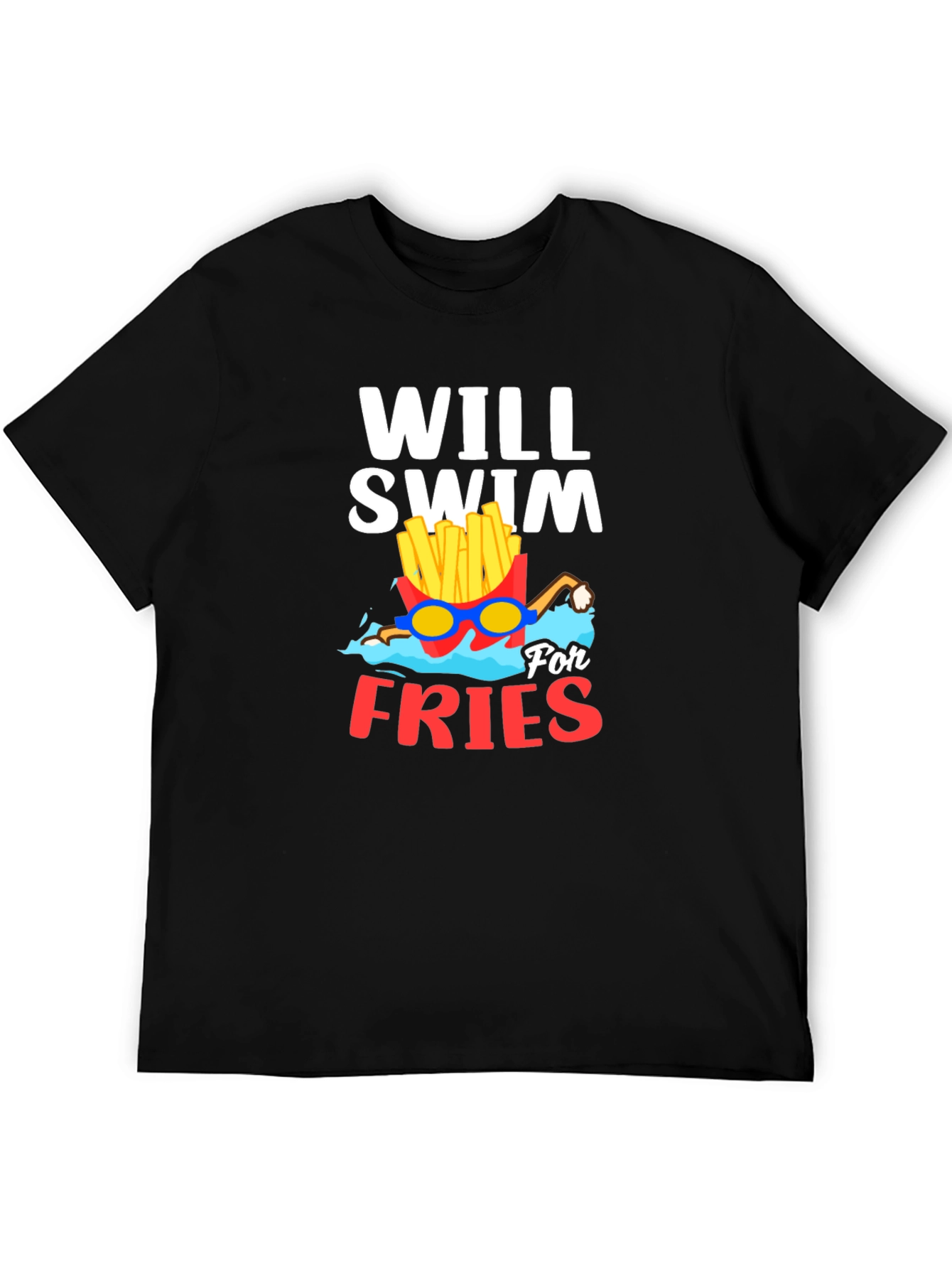 Will Swim For Fries Graphic T-Shirt