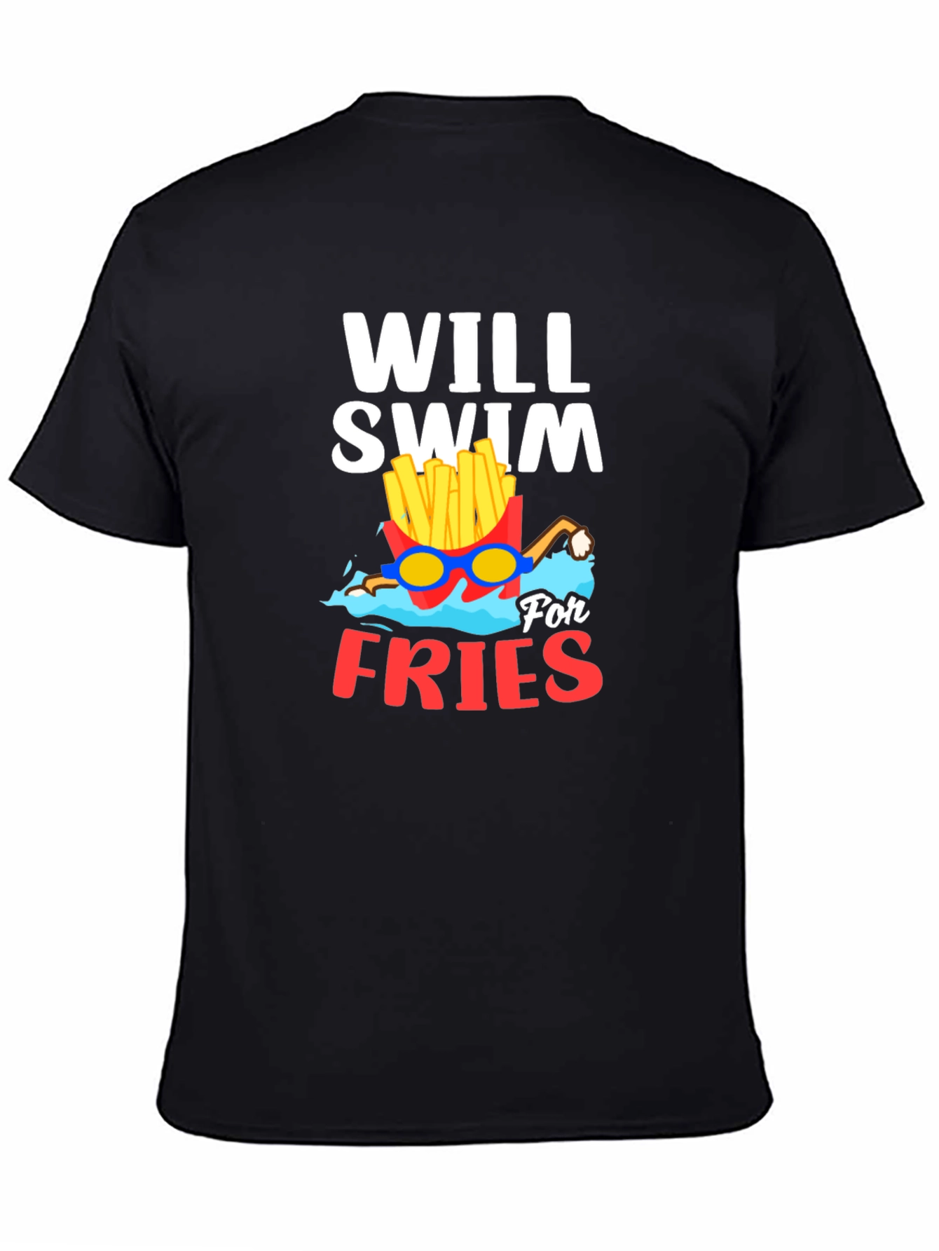 Will Swim For Fries Graphic T-Shirt