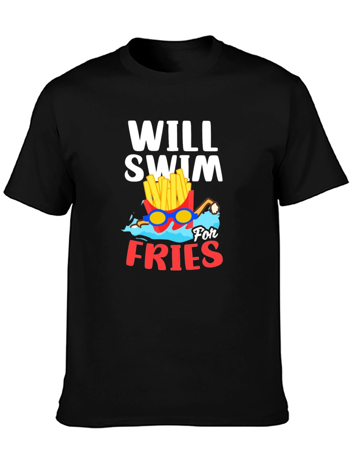 Will Swim For Fries Graphic T-Shirt