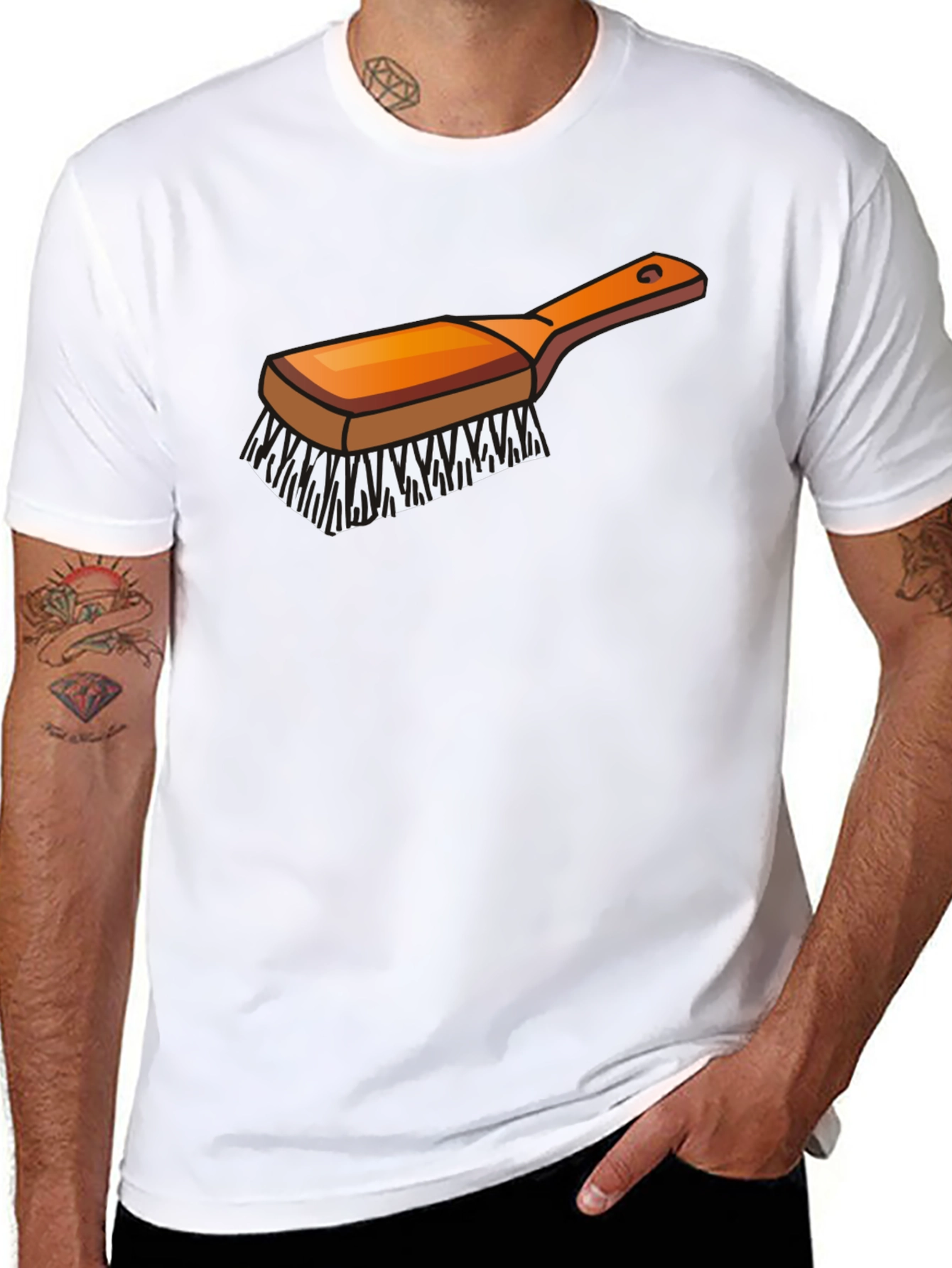 Novelty Brush Graphic T-Shirt