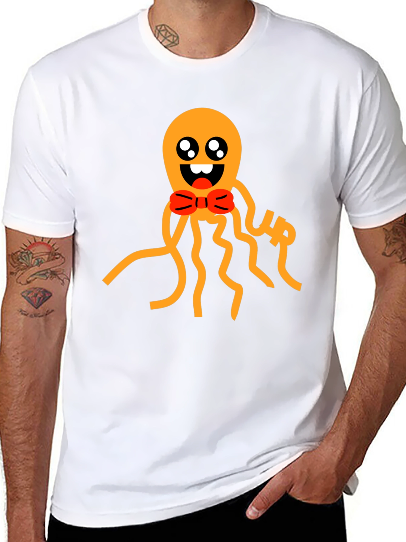 Cute Octopus Graphic Tee - Black Cotton Shirt