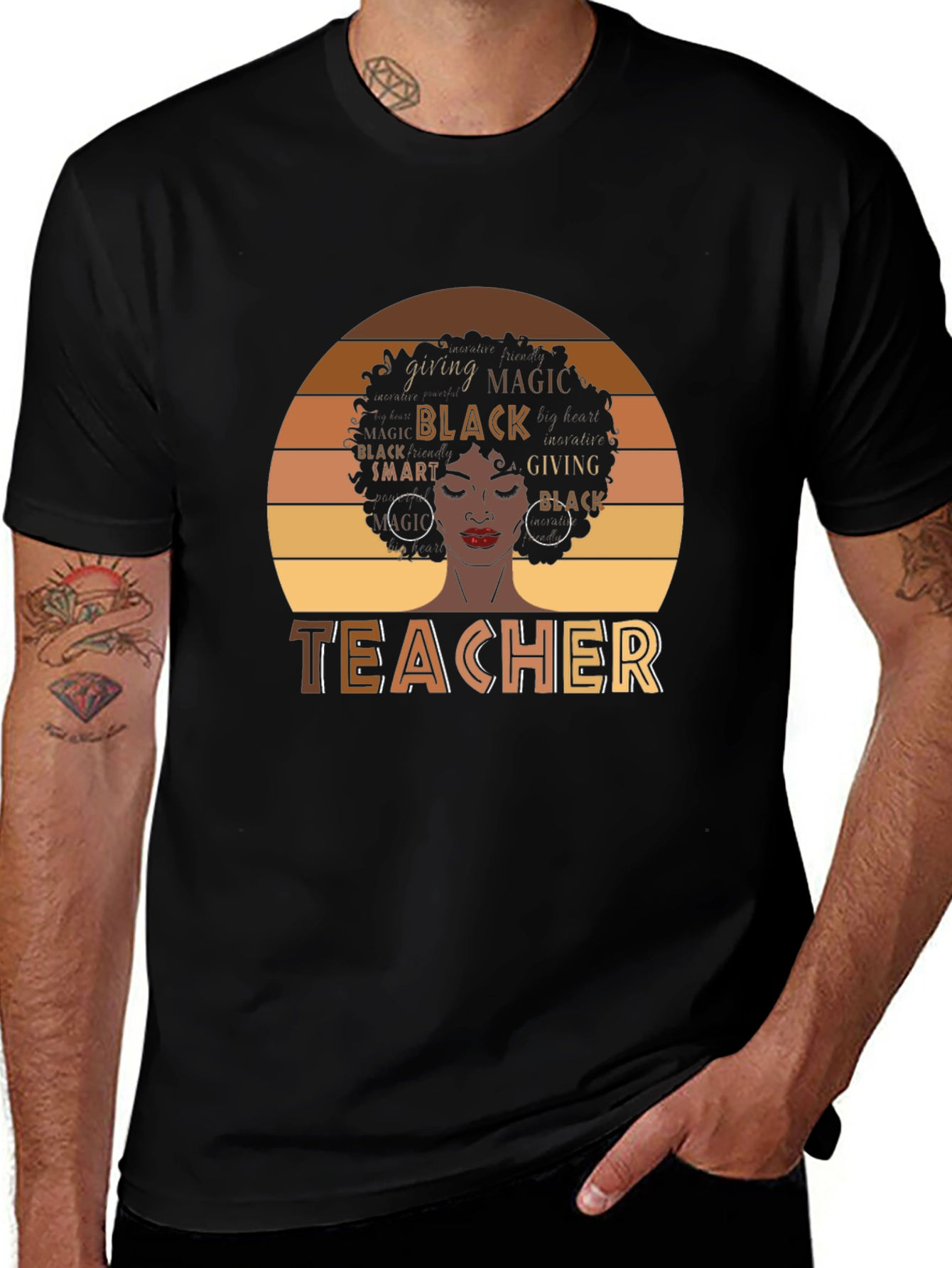 Black Teacher Magic T-Shirt