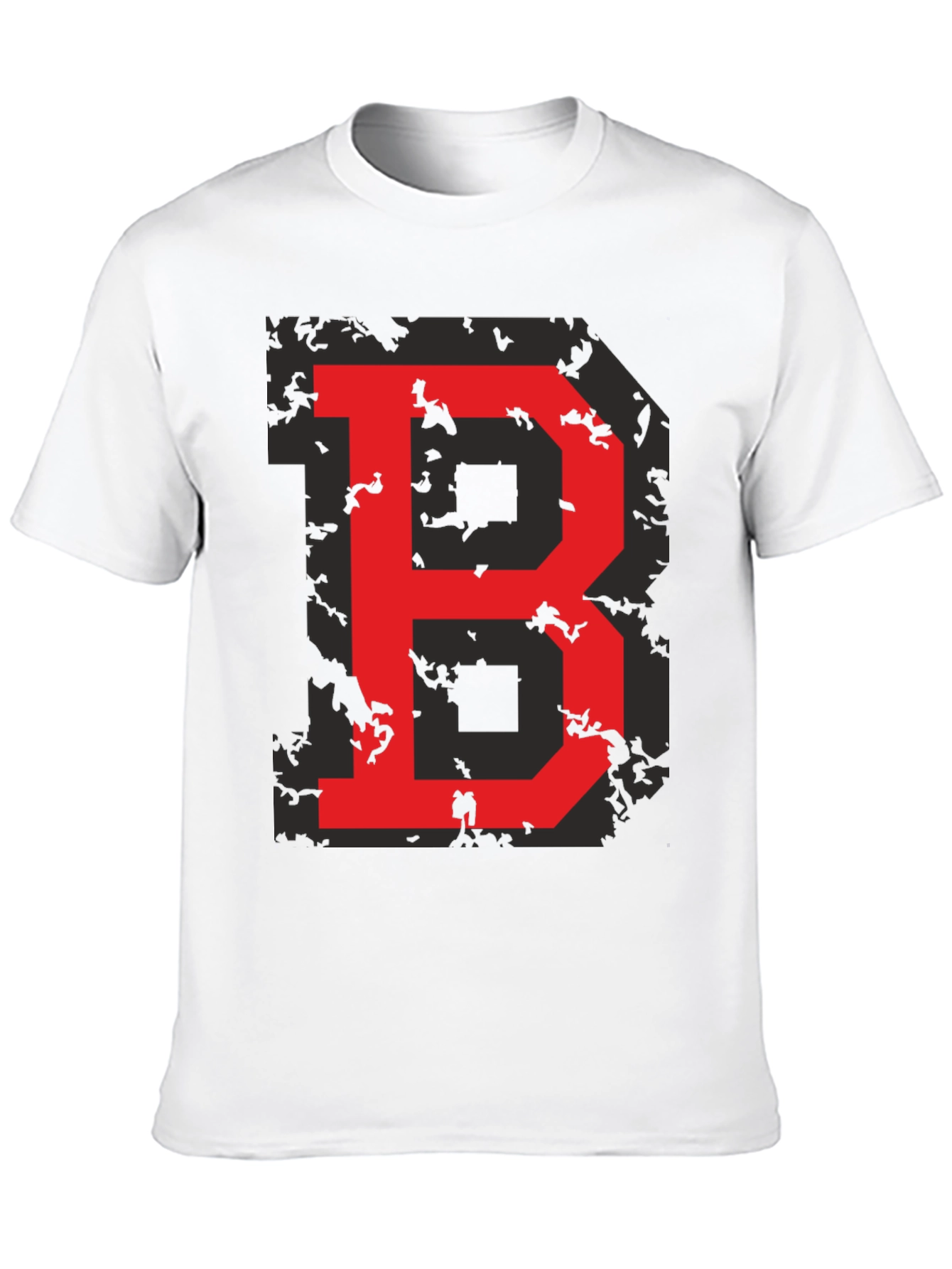 Red Letter B Graphic Black T-Shirt