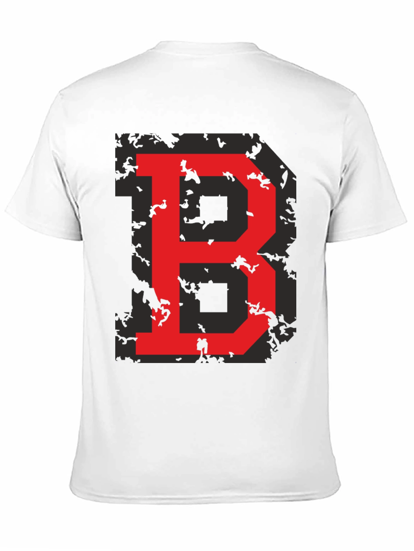 Red Letter B Graphic Black T-Shirt