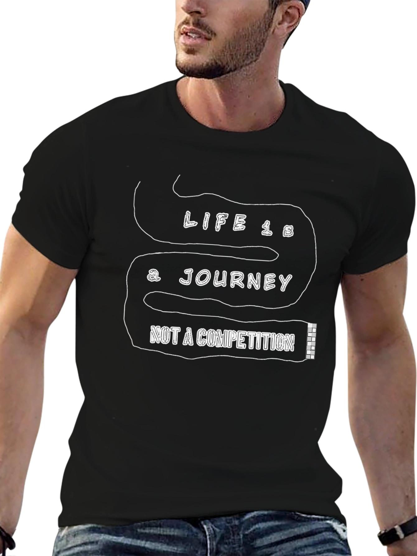 Life is a Journey Black T-Shirt