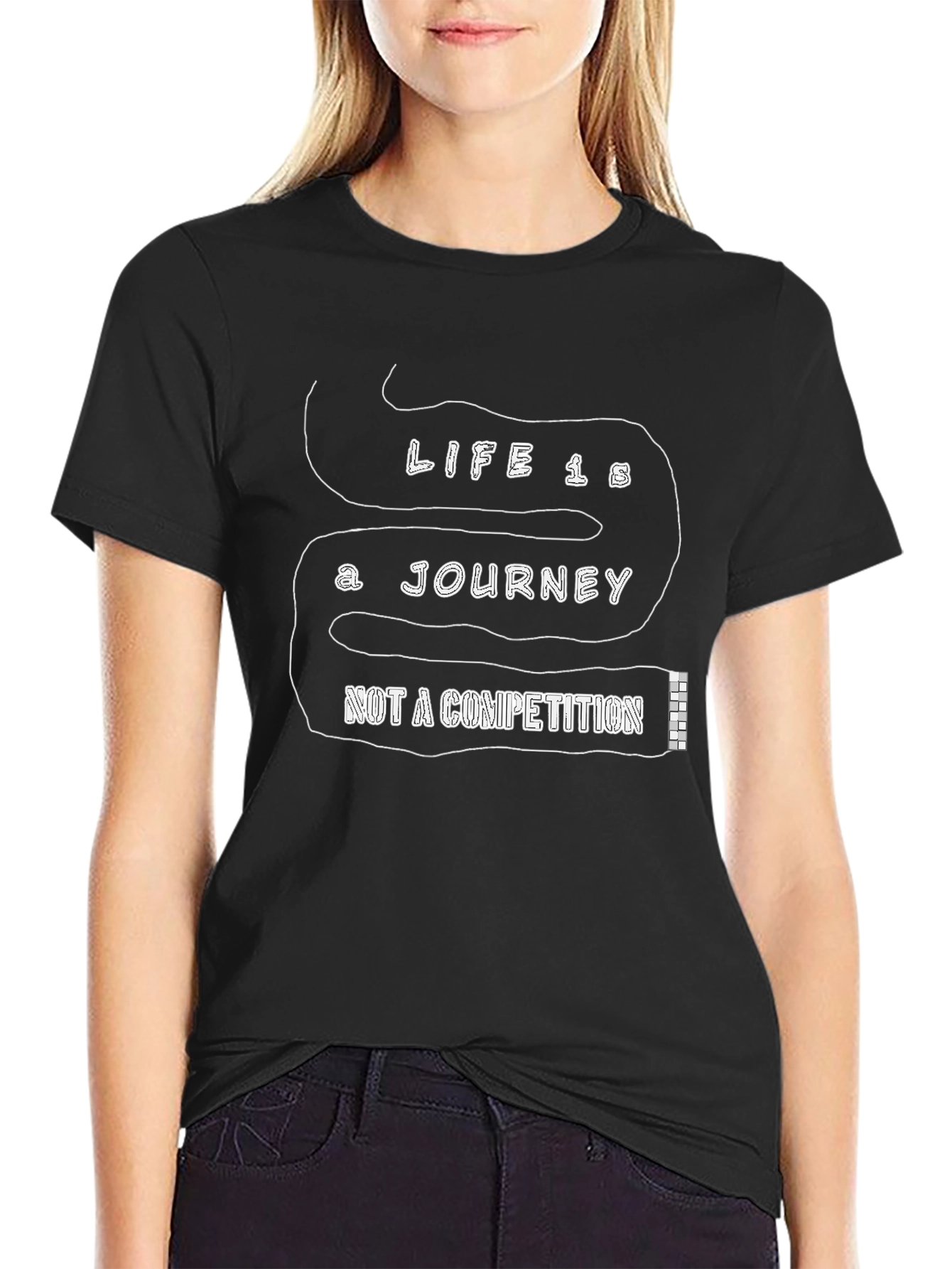 Life is a Journey Black T-Shirt