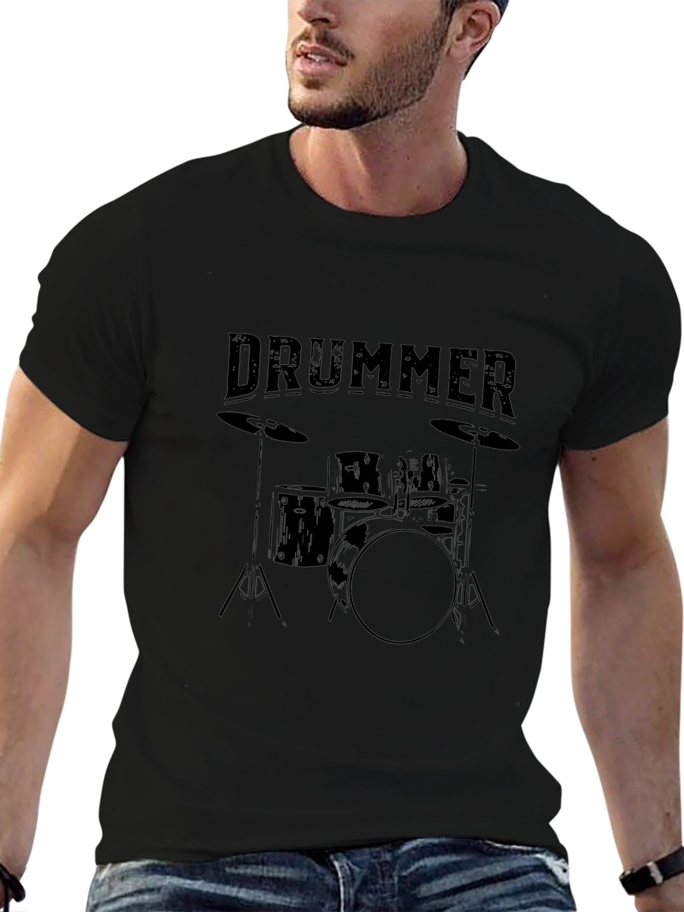 Drummer T-Shirt - Black Music Tee