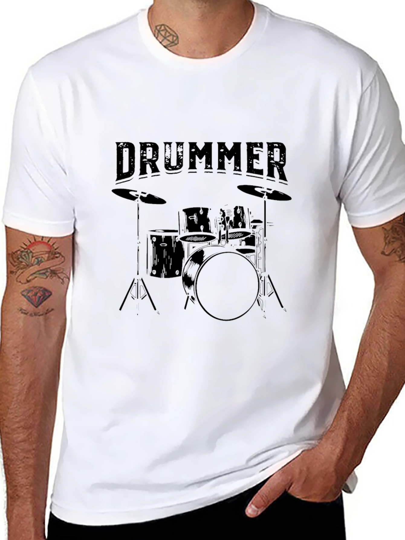 Drummer T-Shirt - Black Music Tee